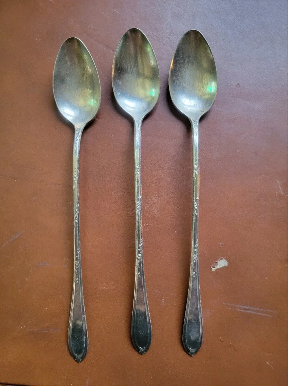 Lot Of 3 WM Rogers New England Silverplate Inspiration (Magnolia) Pattern 1933